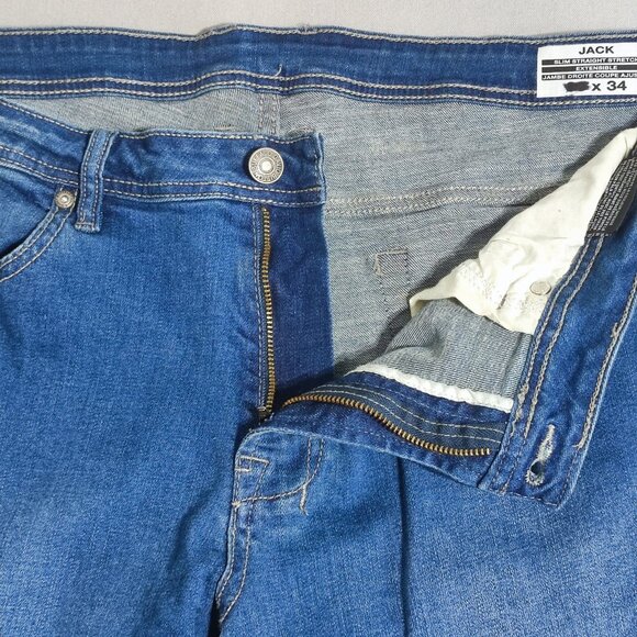 Buffalo Jeans Jack slim straight stretch men's size W38/L34 ink blue - Picture 8 of 13